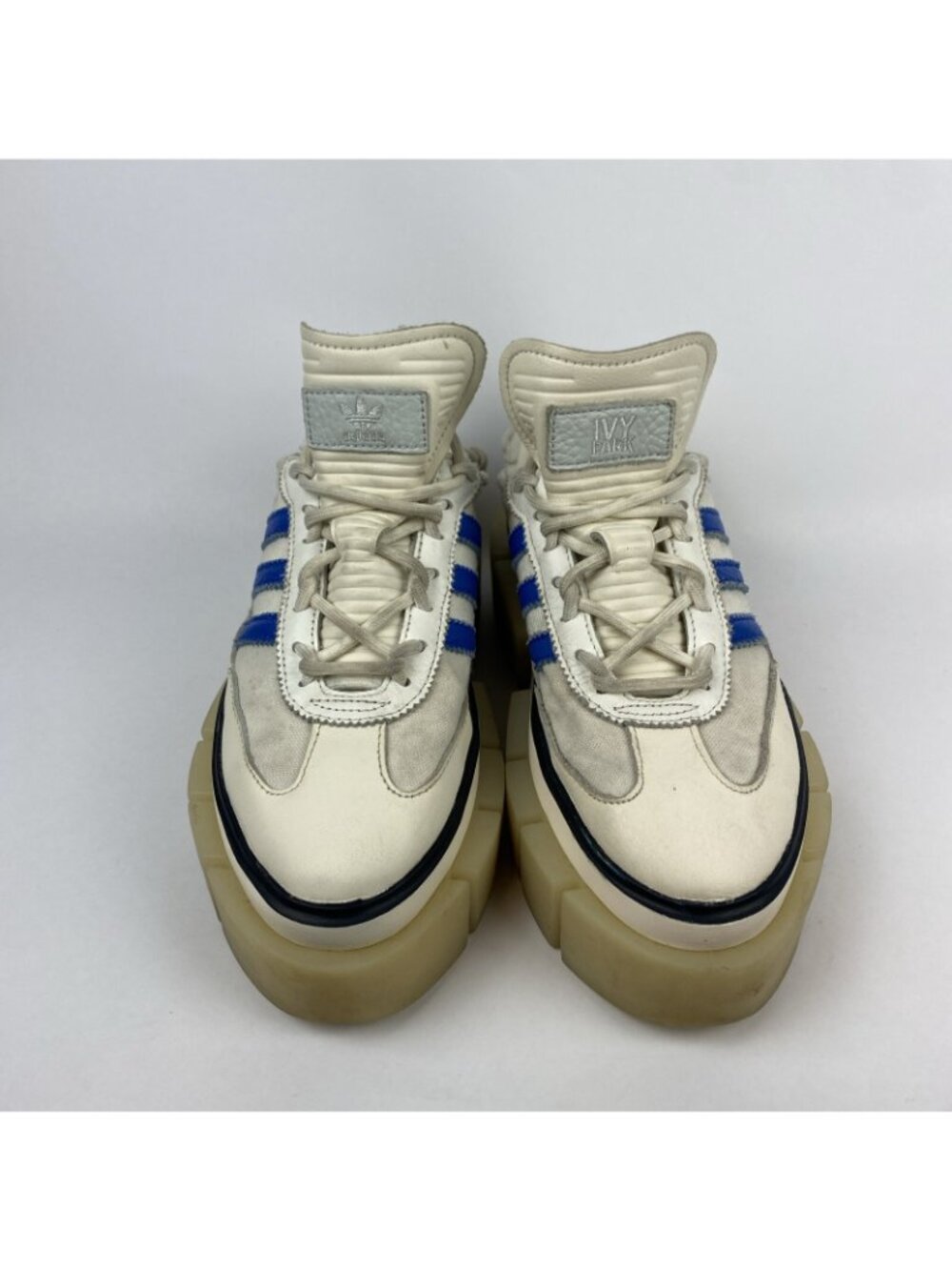 Adidas x Ivy Park Womens 6.5 Beyonce Super Sleek Platform Shoe White Blue GZ3890 - Picture 2 of 9